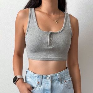 Grey crop top size small